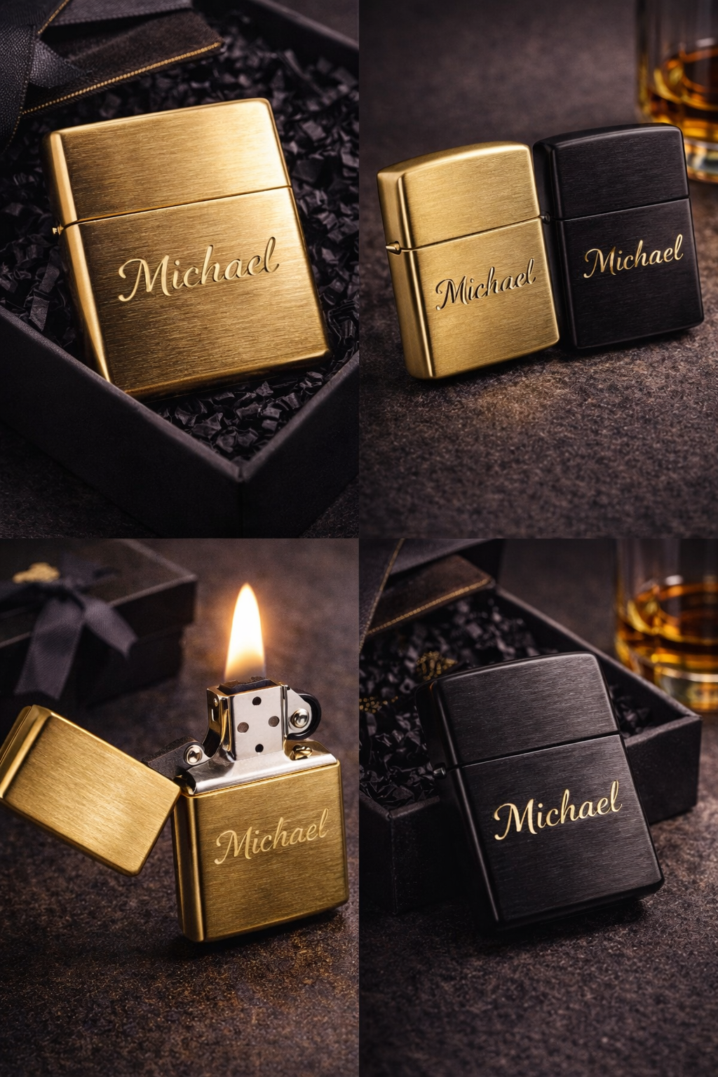 Personalized Engraved Metal Lighter | Custom Gift for him