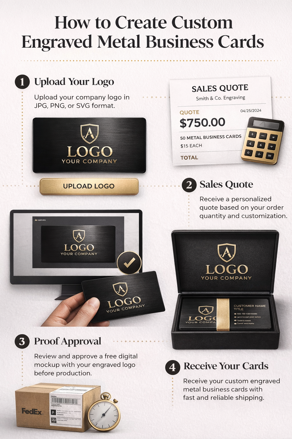 Custom Engraved Metal Business Gift | Logo Engraving for Corporate Orders